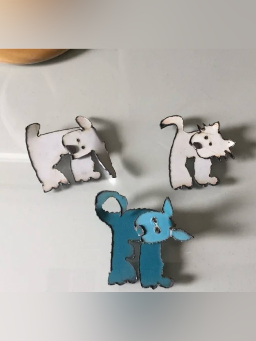 Artisan Crafted Metal Dog or Cat Brooch Pin - Your Choice